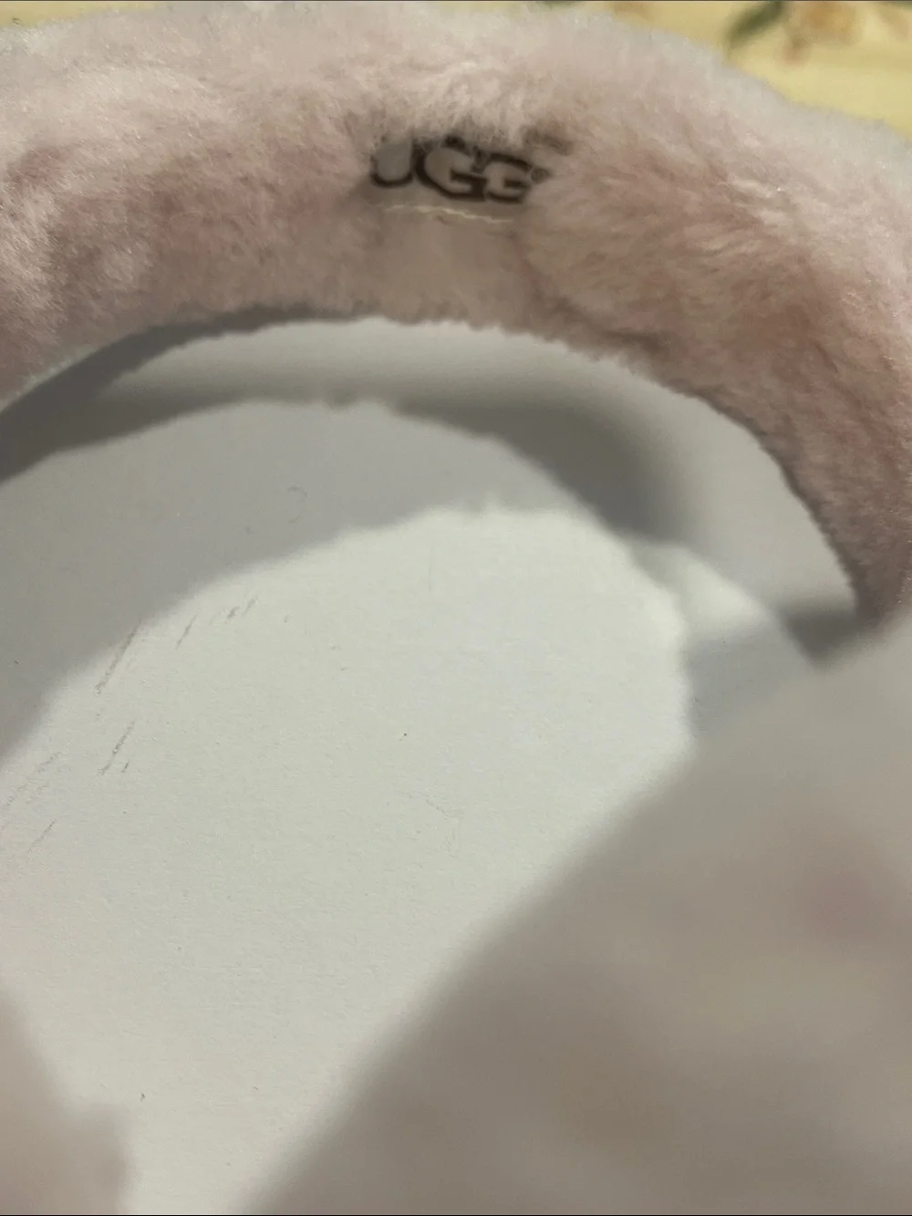 Worn 1x UGG boxed Pink plush shearling Earmuffs.